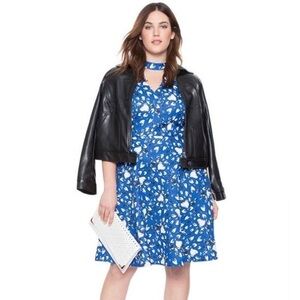 Eloquii cutout all over heart print dress